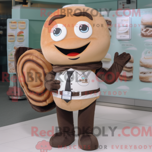 Mascot character of a Brown...