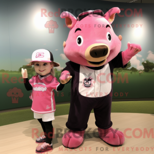 Mascot character of a Pink...