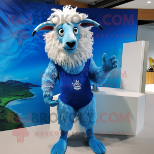 Blue Angora Goat maskot...