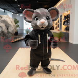 Maskot-karakter av en svart...