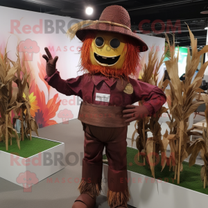 Maroon Scarecrow maskot...