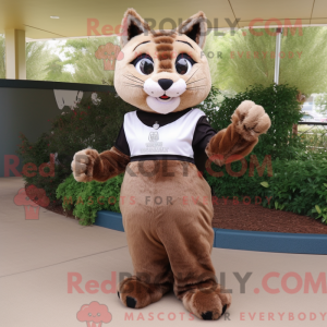 Mascot character of a Brown...