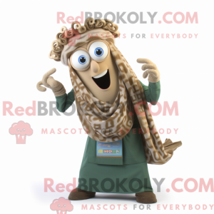 Mascot character of a Tan...