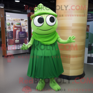 Mascot character of a Green...