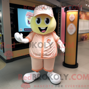Mascot character of a Peach...