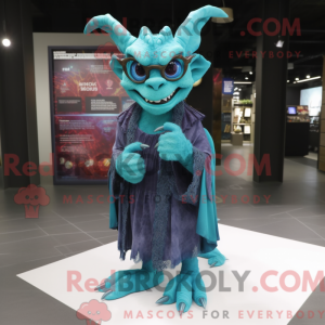 Mascot character of a Cyan...