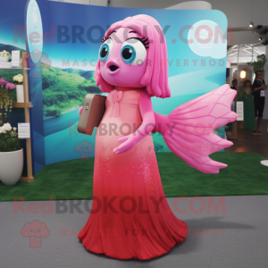 Roze Betta Fish mascotte...