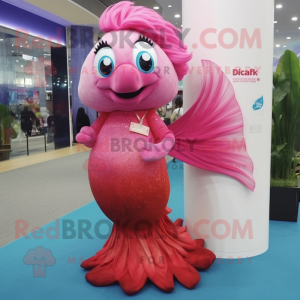 Rosa Betta Fish maskot...