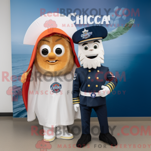 Maskot-karakter av en Navy...