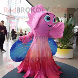 Roze Betta Fish mascotte...