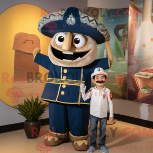 Maskot karakter af en Navy...
