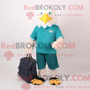 Postava maskota Teal Bald...