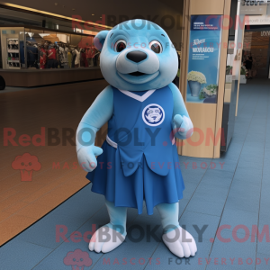 Mascot character of a Blue...