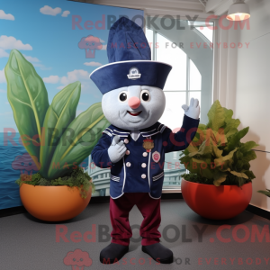 Mascot character of a Navy...