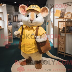 Maskot karakter av en gul...