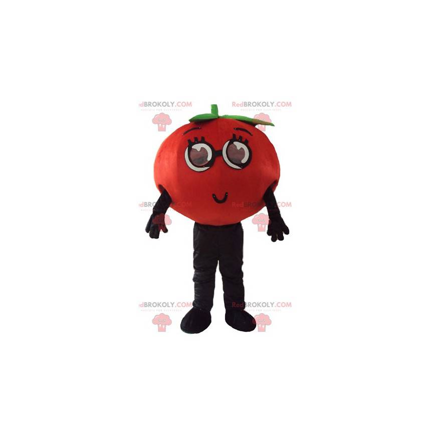 Mascotte de tomate toute ronde et attendrissante -