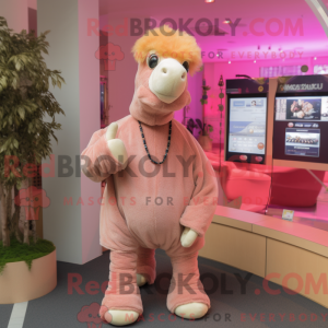 Mascot character of a Pink...