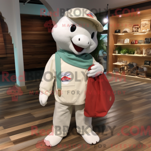Maskottchen eines weißen...