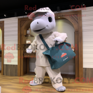 Maskot karakter af en hvid...
