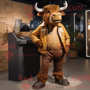 Mascot character of a Brown...