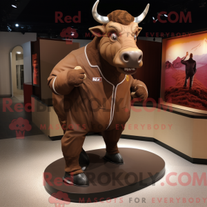 Mascot character of a Brown...