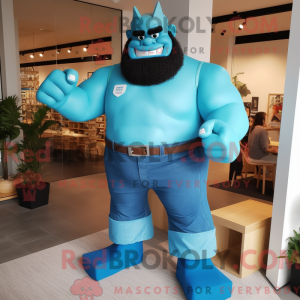 Maskotkarakter av en turkis...