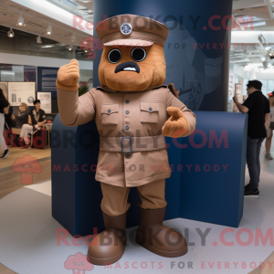 Mascot character of a Brown...