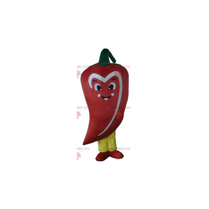 Giant red white and green pepper mascot - Redbrokoly.com