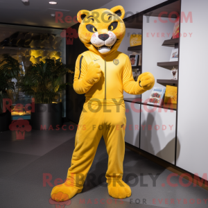 Maskottchen eines gelben...