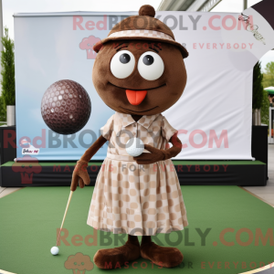 Mascot character of a Brown...