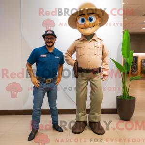 Mascot character of a Tan...