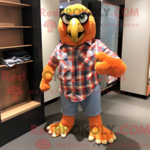 Maskotkarakter af en orange...