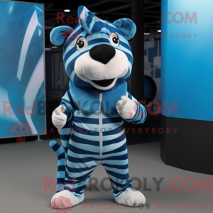 Maskottchen eines blauen...