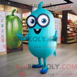 Mascot character of a Cyan...