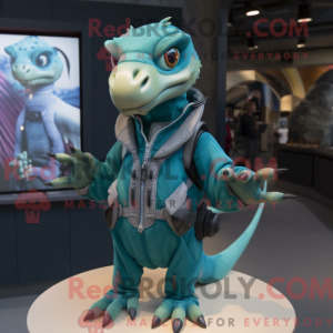 Mascot character of a Teal...