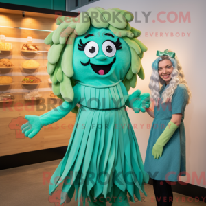 Mascot character of a Teal...