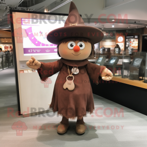 Brown Witch S Hat mascotte...