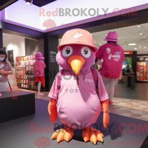 Mascot character of a Pink...
