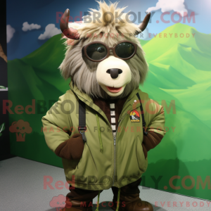 Personaje mascota de un yak...