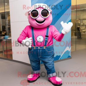 Maskottchen einer rosa...