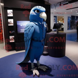 Mascot character of a Blue...