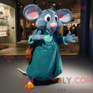 Mascot character of a Cyan...