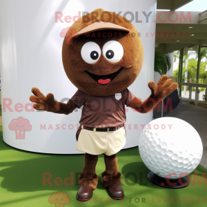 Mascot character of a Brown...