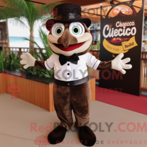 Mascot character of a Brown...