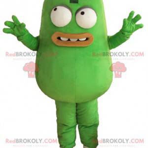 Groene bonen mascotte groene plantaardige aardappel -