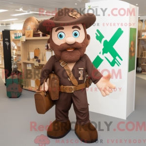 Mascot character of a Brown...