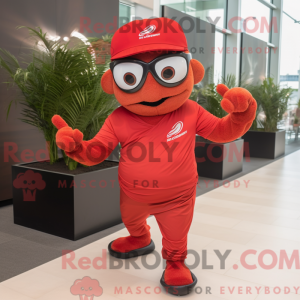 Maskot karakter af en Red...