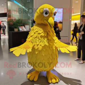 Yellow Eagle maskot kostym...