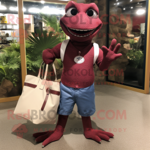 Maroon Lizard maskot...