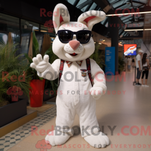 Mascottefiguur van een wit...